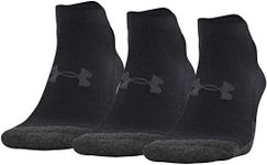 Under Armour Women's Performance Tech Low Cut Socks, Multipairs, Black (3-Pairs), M (Pack of 3)