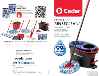 O-Cedar EasyWring Spin Mop – Grey Microfibre Floor Cleaning System