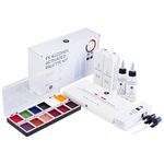 Narrative Cosmetics 12 Color FX Alcohol Activated Makeup Palette Kit - Includes Alcohol Activator and Moisturizing Remover - Waterproof SFX Makeup for Professional Makeup Artists