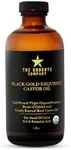 The Goodbye Company Jamaican Black and Gold Exquisite Castor Oil Blend – USDA Organic, Cold Pressed and Unrefined; Pure Hexane Free Organic Castor Oil for Body, Skin, Hair, Eyelashes and Eyebrows