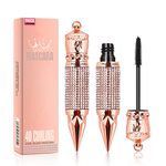 MAYEON Eyelash Mascara Waterproof & Long Lasting, 4D silk Fiber Lash Mascara Volume and Length Eye Makeup Sparkling Diamond Mascara