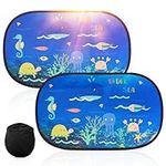 Oziral Car Sun Shade 2 Pack, 20 * 12inch Car Window Shades for Kids Baby UV Rays Sunlight Protection Self-adhesive with PVC Adsorption Electrostatic Sunshades Car Side Window Windscreen for Children