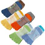 DaMohony 5 Pairs Toe Socks for Girls and Boys, Five Finger Toe Socks, Toe Separated Socks for 1-12 Years Old Girls and Boys