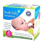 Brush-Baby DentalWipes for Babies, Stage 1 Birth, First Teeth, Suitable from 0-16 Months, Soft & Gently Clean Your Baby’s Mouth, Gums and Tongue, Individually Wrapped, White, 28 Count