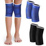 EKSMA 2Pairs Knee Sleeves - Premium Knee Brace for Protection & Pain Relief, Perfect for Sports Activities – Breathable, Comfortable & Adjustable