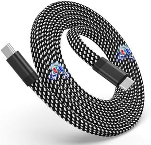 Magtame USB C Cable, Magnetic USB C to USB C Cable 60W(3A), 1.5M Coiled USB C Charger Cable,Flat Nylon Braided Type C Fast Charging Cord Compatible for USB C Device for Pad for Samsung Galaxy, Black