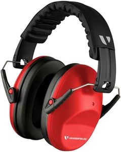 Vanderfields Earmuffs for Kids Toddlers Children - Hearing Protection Ear Defenders for Small Adults Women - Foldable Design Ear Defenders Adjustable Padded Headband Noise Reduction (Red Fox)