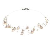 Mary White 3-9mm A Quality Freshwater Cultured Pearl Necklace-18 in Princess length