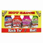 Ass Kickin Hot Sauce Mini Bottles, 75 Ounce, Pack of 4