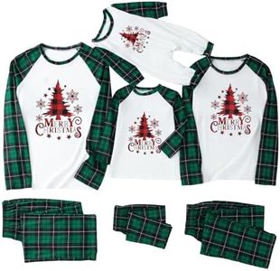 Ssuyeuri Family Christmas Pajamas Matching Sets Christmas Pjs for Womens Mens Couples Holiday Xmas Family Sleepwear Set