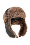 Mountain Warehouse Furry Unisex Hat - Padded Faux Fur Lining, Chin Strap & Ear Flaps Charcoal