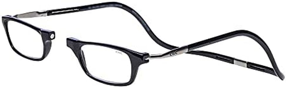 Clic Magnetic Reading Glasses for Men or Women, Computer Readers, Original (S-M, Black, 1.50 Magnification)