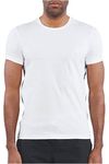 Emporio Armani Men's Denim Taping Crew Neck T-Shirt, White, Small