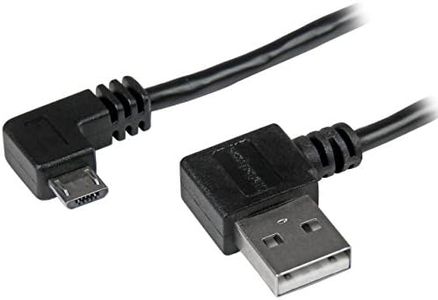 StarTech.com 1m 3 ft Micro-USB Cable with Right-Angled Connectors - M/M - USB A to Micro B Cable - 3ft Right Angle Micro USB Cable