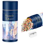 finenolo 72 Pack Colored Pencils for Adult Coloring Books, Soft Core, Art Drawing Pencils for Artists Kids Beginners, Coloring Pencils Set with Built-in Sharpener for Coloring, Sketching, and Painting