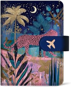 Passport Holder for Travel Essentials, RFID Blocking Leather Cover Wallet with Magnetic Closure, Aesthetic & Cute Passport Book Case for Women and Men - Cheetah