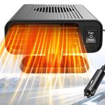 Showvigor 2 in 1 Heater & Fan, Car Heater, 150W Portable Heater that Plugs Into Cigarette Lighter, Summer and Winter Heating or Cooling Fan Car Heater