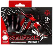 Harrows Wolfram Infinity 25g Steel Tip Dart Set – 97% Tungsten, 3 Supergrip Fusion Shafts, 3 Prime Flights, 3 Extra Ringed Laser Cut Points (25)