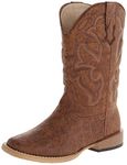 Roper Scout Square Toe Basic Cowboy Boot (Infant/Toddler/Little Kid/Big Kid), Tan, 4 M US Big Kid