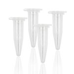 Centrifuge Tubes Bottom Tip Clear Plastic Test Tube Vials 1.5ml Pack of 100