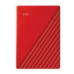 Western Digital WD 2TB My Passport Portable Hard Disk Drive, USB 3.0 with Automatic Backup, 256 Bit AES Hardware Encryption,Password Protection,Compatible with Windows and Mac, External HDD-Red