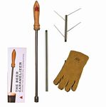 Casual Panache 1571F Campfire Beer Caramelizer Poking Tool (W/Extra Rod, Glove & Roaster) Novelty Beer Accessories for Camping & Home Brewing - Perfect Beer Gifts for Men, Women, Boyfriends, Holidays