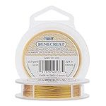 BENECREAT 22 Gauge/0.6mm Twist Copper Wire 10 Meters Tarnish Resistant Gold Wire for Crafts Jewelry Making