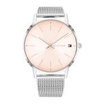 Tommy Hilfiger Women's 40mm Quartz Watch - Blush Sunray Dial, Stainless Steel Mesh Bracelet - 1782244