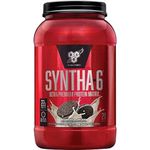 BSN Syntha 6 Whey Protein Powder | High Protein Whey Protein Concentrate, Whey Protein isolate, Milk Protein Isolate & Micellar Casein | 22g Protein, 10g EAAs Essential Amino Acids | 2.91LB, 28 Servings (Cookies & Cream)