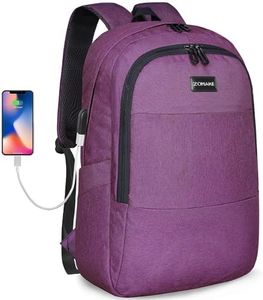 ZOMAKE Travel Laptop Backpack Water Resistant Anti-Theft Bag, Purple, Medium, Daypack Backpacks