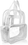 DALIX Clear Backpack Bags Smooth Plastic (White)