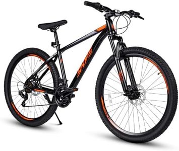 SmiloSprk 27.5" Mountain Bike for Men & Adults, 85% Pre-Assembled, Black