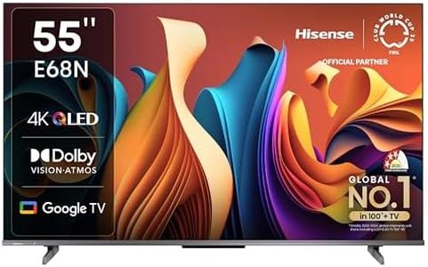 Hisense 139 cm (55 inches) E68N Series 4K Ultra HD Smart Google QLED TV 55E68N (Grey)
