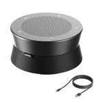 NEARITY A11 Conference Speaker and Microphone, 4 Mics USB Speakerphone with AI Noise Cancelling, 13ft Audio Pickup, Plug and Play Computer Speaker with Mic for Work/Online Conferencing/Home Office