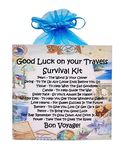 Good Luck on your Travels Survival Kit ~ Fun Novelty Good Luck Gift & Greetings Card | Goodbye Gift | Going Travelling | Gap Year | Personalised Keepsake