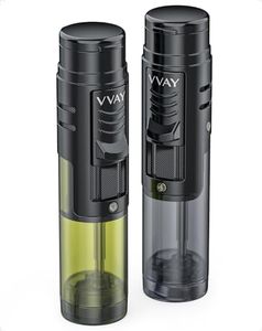 Lot de 2, VVAY Briquet Tempete Gaz Rechargeable (Gaz Non Inclus)