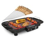 Curvescape 2000W Griller Barbeque Grill with Temperature Control Indoor & Outdoor Tandoor barbeque Grill with 12 Sticks| Stainless Steel Handle Outdoor Picnic Griller
