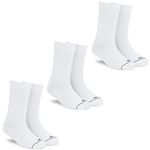 DYNAMOCKS Socks for MEN and WOMEN - (Combo Pack of 3 | Crew Length | Material: Combed Cotton | White | Size: Free (UK 7 - UK 12))