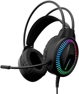 ZEBRONICS Blitz C Dolby Atmos Gaming Over Ear Headphone, 50Mm Neodymium Drivers, Padded Headband, Lightweight & Comfortable, RGB Lights, Flexible Mic, Type-C Connector, Black