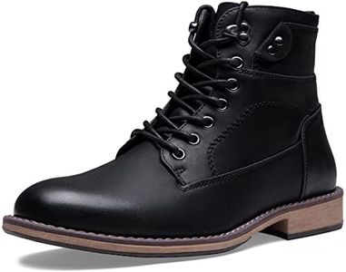 Vostey Men's Motorcycle Boots Business Waterproof Casual Oxford Boots for Men (BMY8061 blackA 11.5)