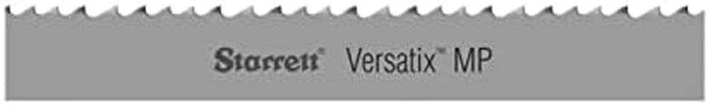 Starrett Versatix MP Band Saw Blade, Bimetal, Intenss Tooth, Raker Set, Positive Rake, 115.5" Length, 1" Width, 0.035" Thick, 10-14 TPI