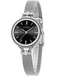 CIVO Watches for Women Silver Analog Waterproof Quartz Small Womens Wrist Watches Fashion Casual Elegant Stainless Steel Ultra-Thin Mesh Ladies Watch Dress