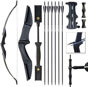 Tongtu Recurve Bow Right and Left Handed Takedown Bow and Arrows for Adult & Youth Beginner 30lb 40lb Traditional Archery Bows Set with 6pcs Arrows