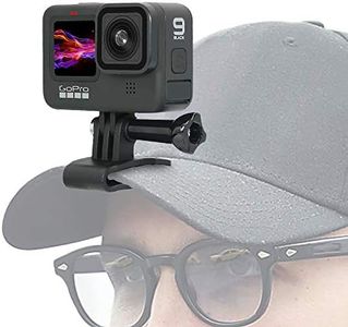SUREWO Baseball Hat Clip Mount Baseball Cap Clamp Quick Release Mount Compatible avec GoPro Hero 13 12 11 10 9 8 7 6 5 Black, DJI Osmo Action 5 Pro/4/3/2, Campark et la Plupart des caméras d'action