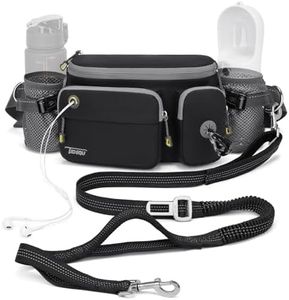Hands Free Dog Leash for Large Dog with Large Bum Bag,Dog Walking Belt,Waist Dog Leash,Dog Hiking Belt,Dog Running Waist Belt