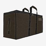 Storite Multi-Purpose Heavy Duty Moisture Proof 90 Litres Canvas Super-Size Jumbo Underbed Storage Bag/Toys/Blankets/Stationery Paper/Clothes Storage Bag (87x38x26 cm), Brown