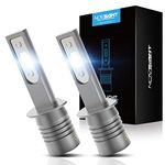 NOVSIGHT LED Car Lights H1, 6000LM 6500K Headlight Bulb Mini Size, Universal Head Light, Halogen Hernia Lamp Replacement Kit
