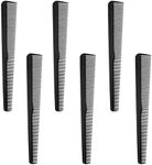 6 Pieces Taper Comb Black Carbon Fi