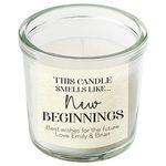 Personalised New Beginnings Gift Scented Candle in A Jar Custom Gift Message for A New Chapter in Life Fresh Start Candles Present Home Decor Ladies Womens Birthday Christmas (Large)