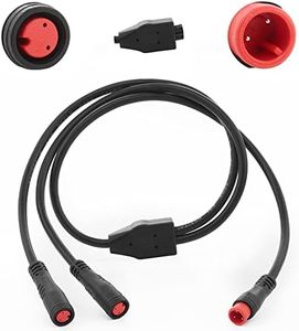 baluoqi Cable de extensión divisor en Y 1T2 con conector tipo Julet de 2 pines para cable de faro de bicicleta en kits de conversión de bicicleta eléctrica (2 pines, 24 pulgadas de longitud)